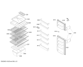 Схема №3 RB29B7S45C с изображением Вставная полка для холодильника Bosch 00439304
