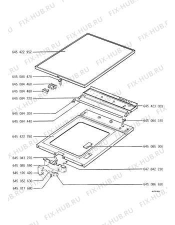 Взрыв-схема посудомоечной машины Zanker 427 - Схема узла Control panel and lid