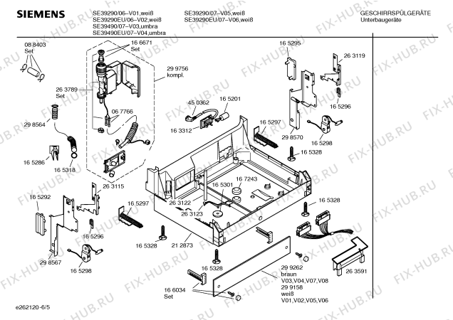 Схема №4 SE59290 с изображением Вкладыш в панель для посудомоечной машины Siemens 00298662