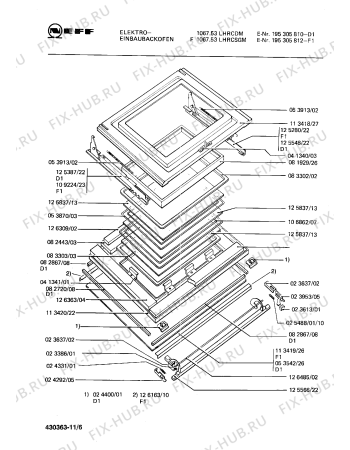 Схема №6 195305810 1067.53LHRCDM с изображением Уплотнитель для плиты (духовки) Bosch 00083338