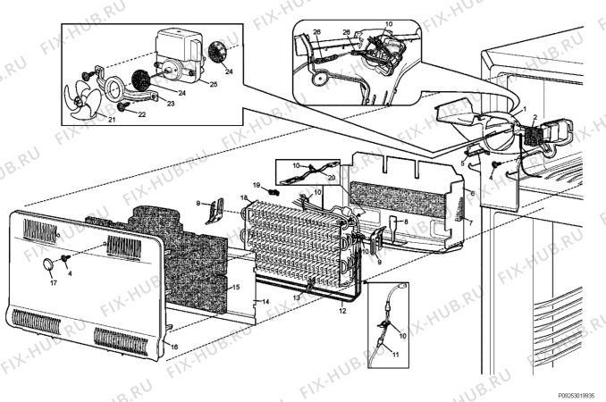 Взрыв-схема холодильника Aeg Electrolux S85528KG - Схема узла Section 3