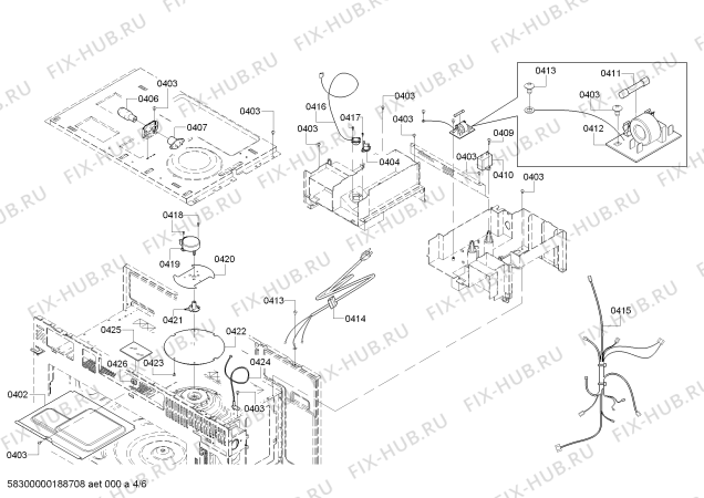 Схема №3 HMV8053U Bosch с изображением Изоляция для микроволновки Bosch 00631438