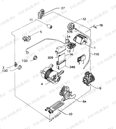 Взрыв-схема стиральной машины Zanussi ZF1100JX - Схема узла Electrical equipment 268