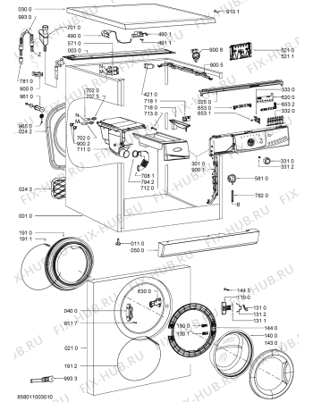Схема №1 PAWF 2526 с изображением Микромодуль для стиральной машины Whirlpool 480111105204