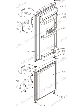 Схема №1 RK4296E (137153, HZS2926) с изображением Дверца для холодильной камеры Gorenje 188195