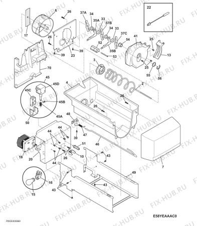 Взрыв-схема холодильника Electrolux ENL62801X - Схема узла Ice container