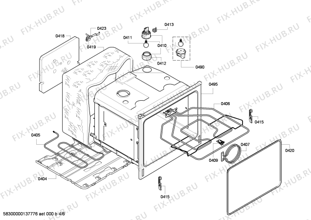 Схема №5 E95M53W0MK с изображением Панель управления для плиты (духовки) Bosch 00671349