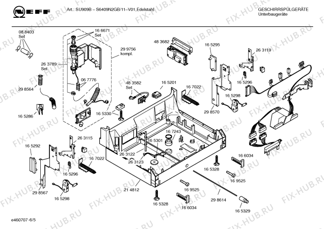 Схема №3 S6409N2 SU909B с изображением Краткая инструкция для посудомоечной машины Bosch 00581892