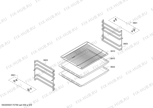 Взрыв-схема плиты (духовки) Bosch HBA23B263 - Схема узла 06