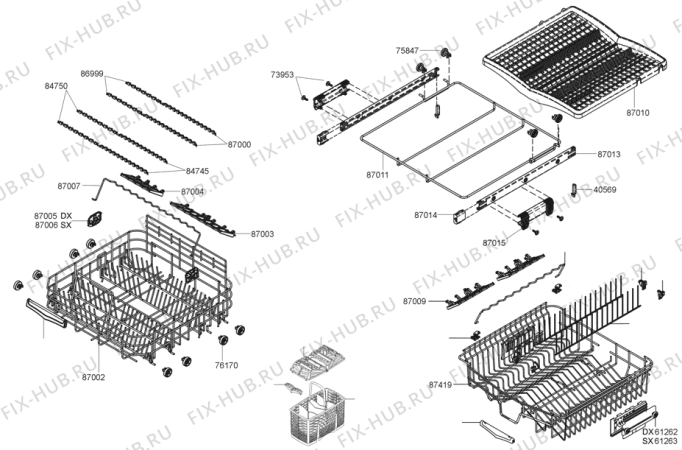 Взрыв-схема посудомоечной машины Gorenje GS65324W (316955, PMS60S) - Схема узла 05