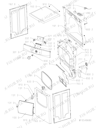 Схема №1 AWZ43031 (F090194) с изображением Руководство для стиралки Indesit C00370735