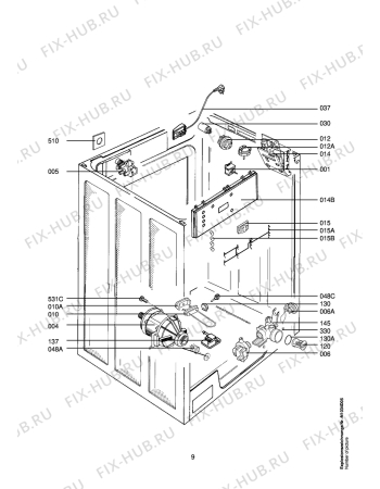 Взрыв-схема стиральной машины Aeg LAV70733-W - Схема узла Electrical equipment 268