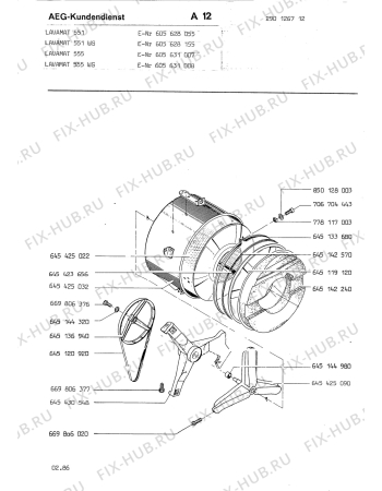 Взрыв-схема стиральной машины Aeg LAV551 WS - Схема узла Section2