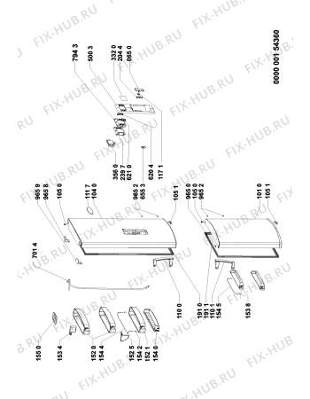 Схема №2 ARC 7558/IX AQUA с изображением Панель ящика для холодильника Whirlpool 481231019269