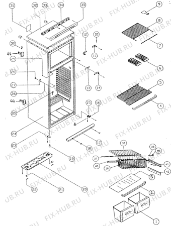 Схема №2 RG2410TRECO (F018651) с изображением Декоративная панель для холодильника Indesit C00117299