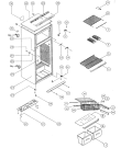 Схема №2 RG2410TRECO (F018651) с изображением Часть корпуса для холодильника Indesit C00092407