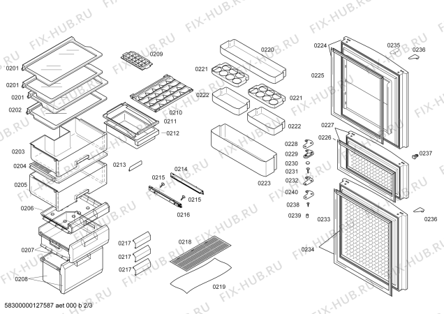 Схема №3 KK22F0060W с изображением Декоративная панель для холодильника Siemens 00708050