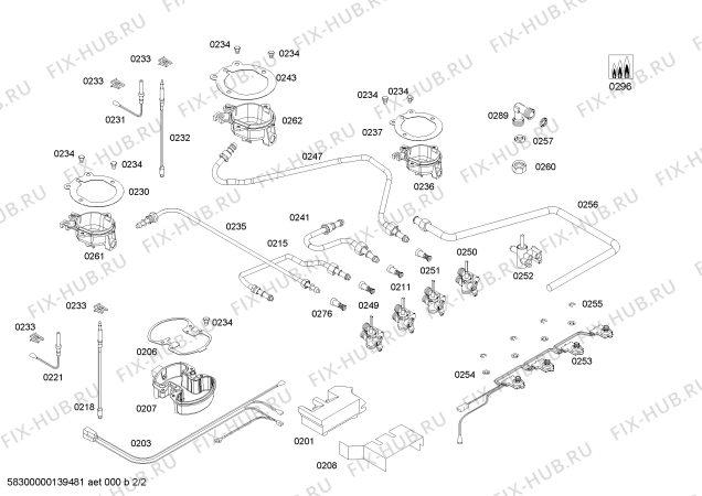 Взрыв-схема плиты (духовки) Bosch PCH615M90E ENC.PCH615M90E 3G+1W M.S.BO60F IH5 - Схема узла 02