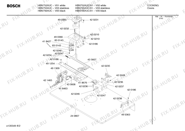 Схема №6 HBN756AUC с изображением Рамка для холодильной камеры Bosch 00239409