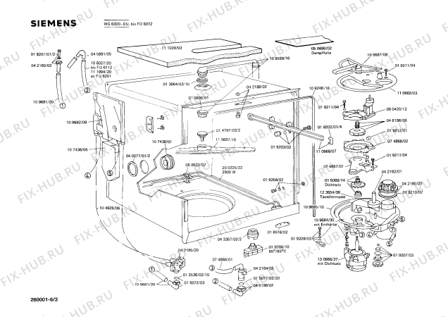 Схема №2 WG6303 LADY 630 с изображением Панель для электропосудомоечной машины Siemens 00110704