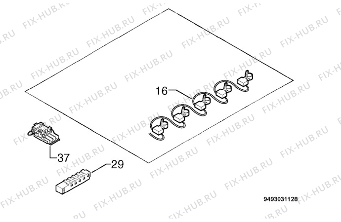 Взрыв-схема плиты (духовки) Zanussi PVN769VUL - Схема узла Electrical equipment 268