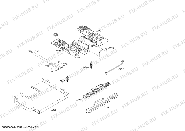 Взрыв-схема плиты (духовки) Constructa CA421350X CN.4I.60.BAS.X.X.Bas - Схема узла 02