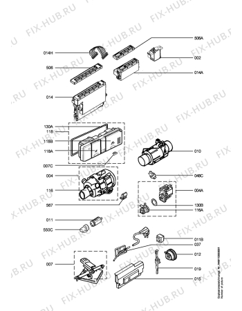 Взрыв-схема посудомоечной машины Privileg 98665VI,10858 - Схема узла Electrical equipment 268