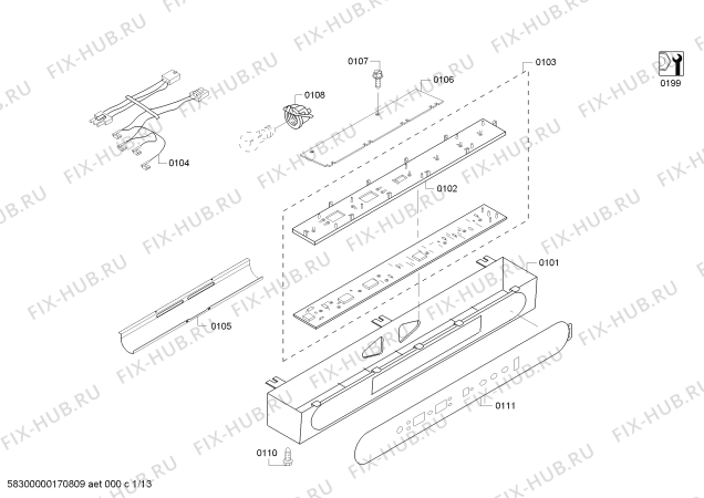 Схема №9 T42BD810NS с изображением Патрубок для посудомойки Bosch 00622221