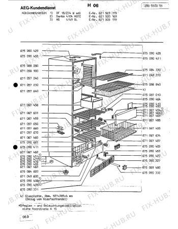 Взрыв-схема холодильника Aeg SANTO 4104 KG TC - Схема узла Section1