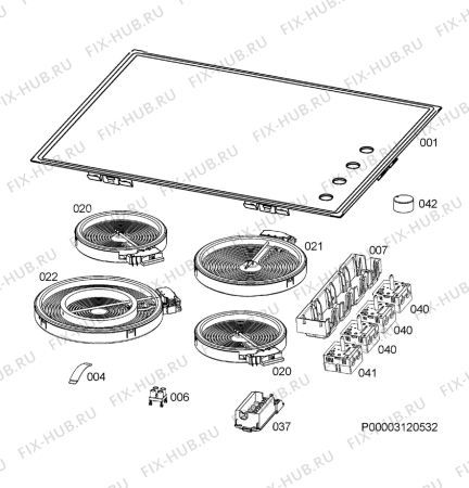 Схема №1 HK614000CB с изображением Кнопка для плиты (духовки) Aeg 5616986005