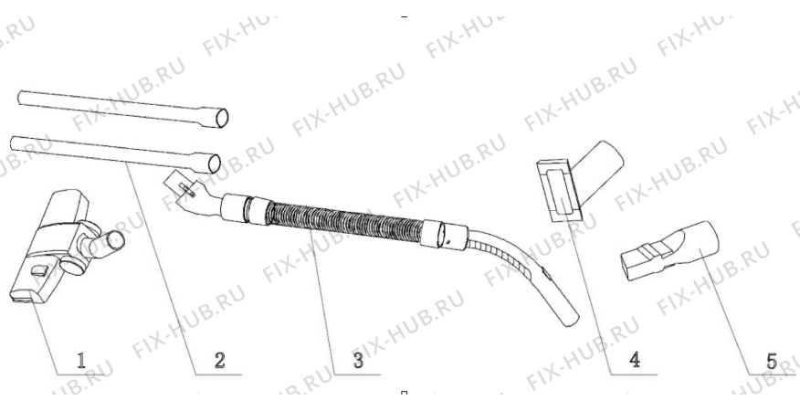 Взрыв-схема пылесоса Electrolux Z7290 - Схема узла Accessories