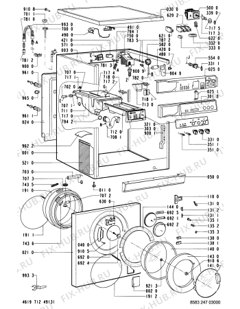 Схема №1 WTE 1530 с изображением Обшивка для стиральной машины Whirlpool 481245219911