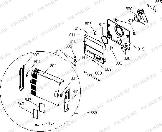Схема №1 6140 (241683, 6140.1022S) с изображением Корпусная деталь для электрообогревателя Gorenje 852836