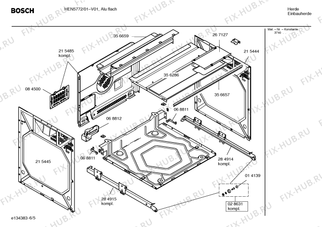 Взрыв-схема плиты (духовки) Bosch HEN5772 Bosch - Схема узла 05