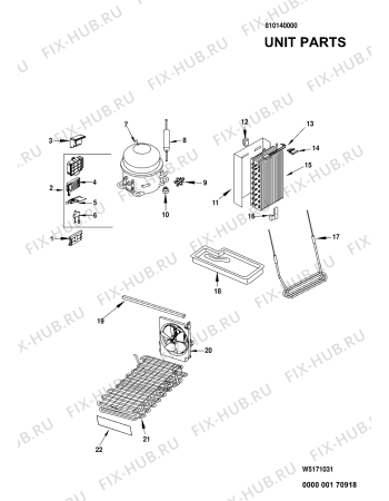 Схема №8 SC18FSSAX (F069458) с изображением Наставление для холодильной камеры Indesit C00286295