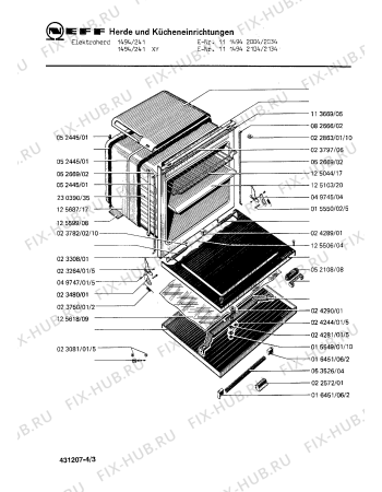 Взрыв-схема плиты (духовки) Neff 1114942104 1494/241XY - Схема узла 03