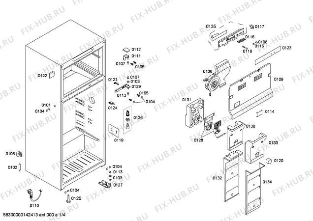 Схема №2 BD4203ANFH с изображением Дверь для холодильника Bosch 00247493