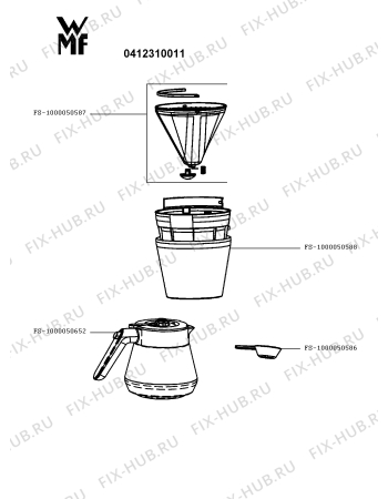 Схема №2 0412310011 с изображением Труба для электрокофемашины Seb FS-1000050654