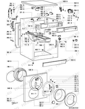 Схема №2 AWM 289 с изображением Бак (полубак) для стиралки Whirlpool 481941818382
