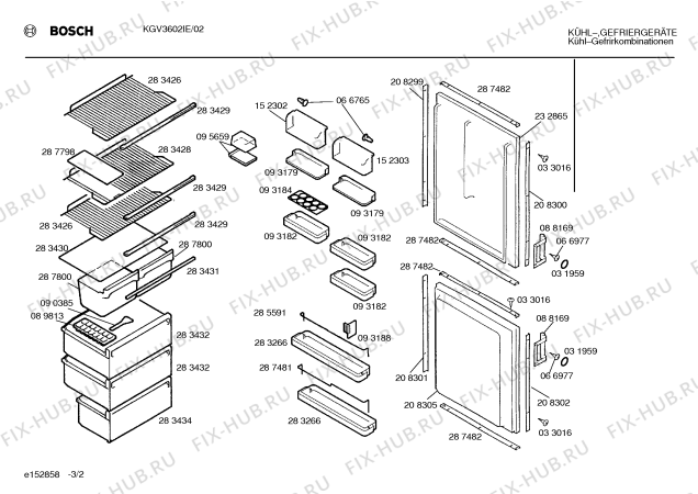 Схема №3 KGV7003 с изображением Декоративная планка для холодильной камеры Bosch 00283431