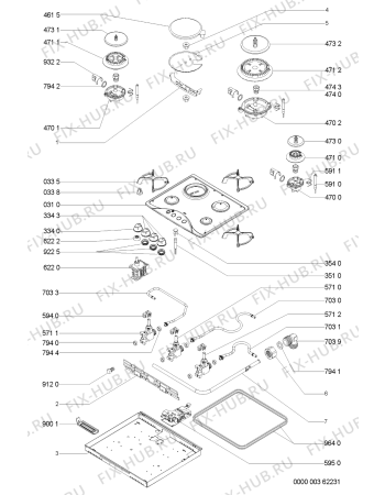 Схема №1 AKM 536/WH с изображением Затычка для духового шкафа Whirlpool 481244039284