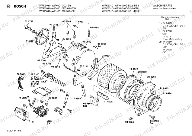 Схема №3 WFK6010DS WFK6010 с изображением Панель для стиралки Bosch 00270009