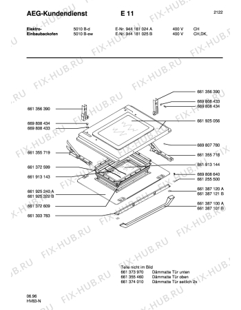 Взрыв-схема плиты (духовки) Aeg 5010B-D DKCH - Схема узла Section2