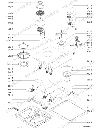 Схема №1 AKT 404/NB с изображением Труба для плиты (духовки) Whirlpool 481253049109