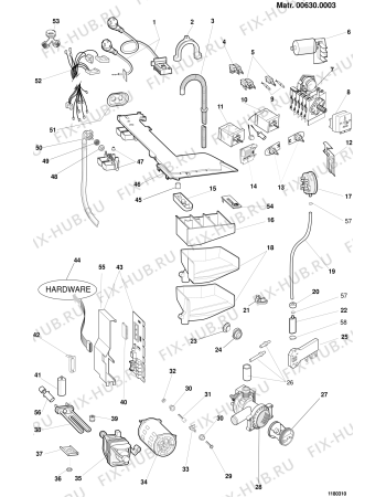 Схема №2 WE14XNL (F024763) с изображением Запчасть для стиралки Indesit C00092553