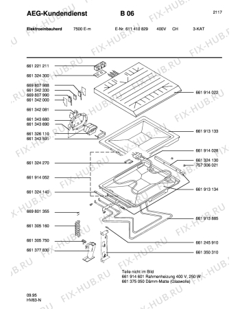 Взрыв-схема плиты (духовки) Aeg COMP. 7500E-M CH - Схема узла Section4