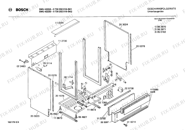 Схема №1 0730202013 SMU4212 с изображением Переключатель для посудомоечной машины Bosch 00055459