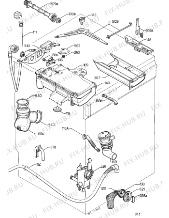 Взрыв-схема стиральной машины Electrolux EW816F - Схема узла Hydraulic System 272