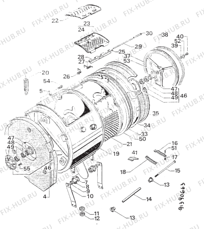 Взрыв-схема стиральной машины Castor C9739 - Схема узла Section 3