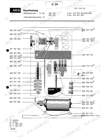 Взрыв-схема стиральной машины Aeg WAERMESP WSP 405 - Схема узла Section1